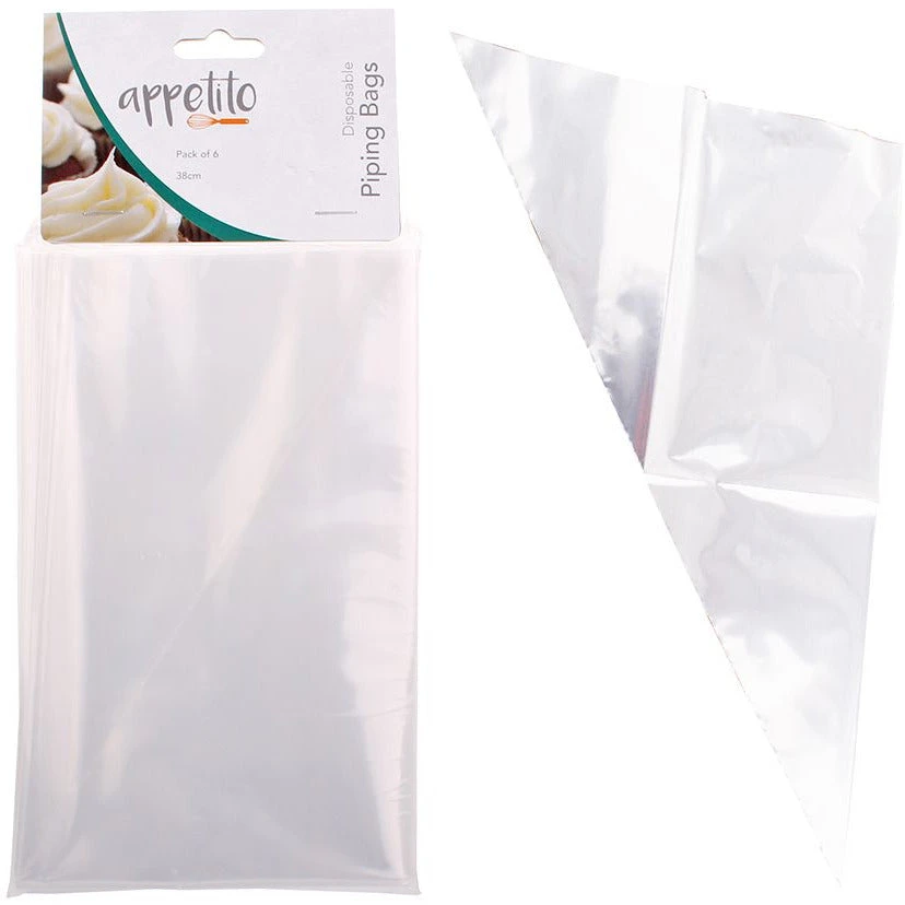 Appetito Disposable Piping Bags 38cm Pack of 6 Appetito Disposable Piping Bags 38cm Pack Of 6 -Avanti store