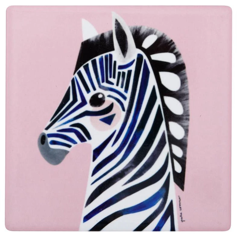 Maxwell and Williams Pete Cromer Wildlife Ceramic Square Coaster 9.5cm - Zebra Maxwell And Williams Pete Cromer Wildlife Ceramic Square Coaster 9.5cm - Zebra -Avanti store
