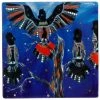 Maxwell And Williams Melanie Hava Ceramic Square Coaster 10cm - Black Cockatoos