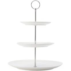 Maxwell And Williams White Basics Diamonds 3-Tier Cake Stand
