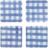 Ecology Ripe Set Of 4 Coasters 10 X 10cm Blue Gingham -Avanti store EC1436 1024x1024