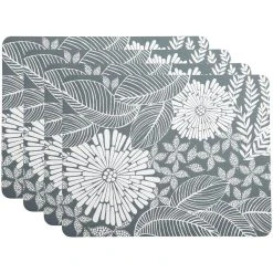 Maxwell And Williams Island Cork Back Placemat 34x26.5cm Set Of 4 Grey Gift Boxed