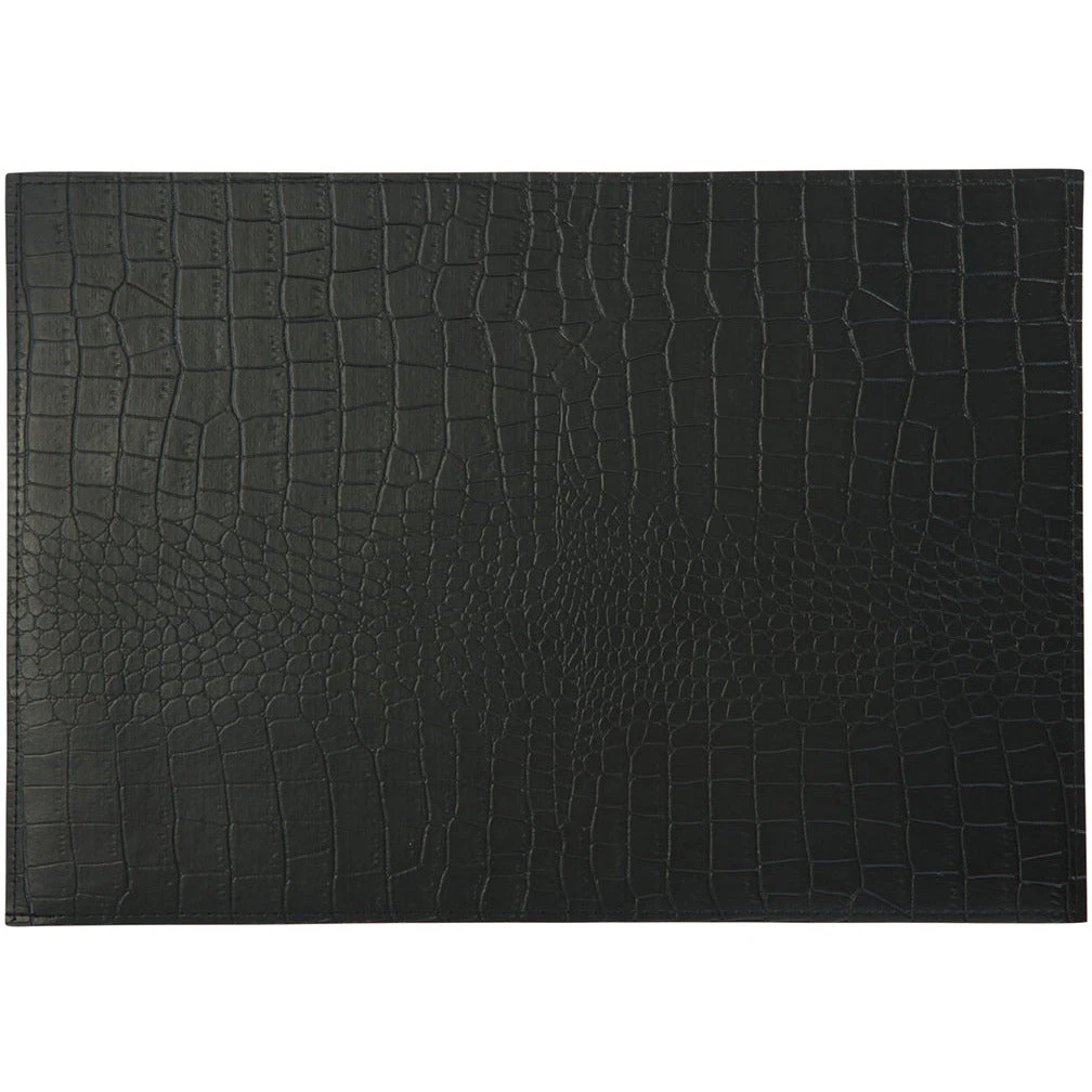Maxwell and Williams Table Accents Leather Look Alligator Placemat 43x30cm Black Maxwell And Williams Table Accents Leather Look Alligator Placemat 43x30cm Black -Avanti store