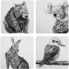 Maxwell And Williams Marini Ferlazzo Animals Of Australia Cork Back Coaster 10.5cm Set Of 4 Assorted Gift Boxed -Avanti store MariniFerlazzoCorkBack 01 1024x1024