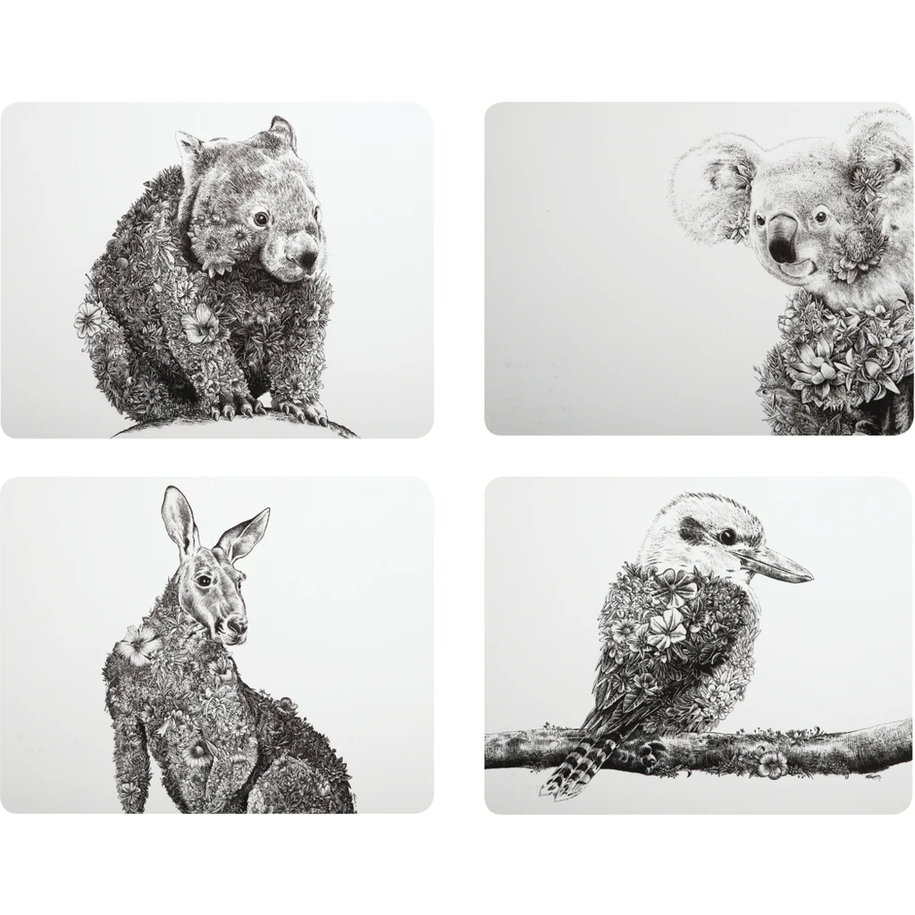 Maxwell and Williams Marini Ferlazzo Animals of Australia Cork Back Placemat 34x26.5cm Set of 4 Assorted Gift Boxed Maxwell And Williams Marini Ferlazzo Animals Of Australia Cork Back Placemat 34x26.5cm Set Of 4 Assorted Gift Boxed -Avanti store MariniFerlazzoCorkBack