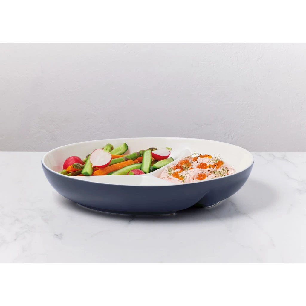 Maxwell and Williams Mezze Divided Platter 32cm Denim Gift Boxed Maxwell And Williams Mezze Divided Platter 32cm Denim Gift Boxed -Avanti store Maxwell Williams Mezze Divider 32