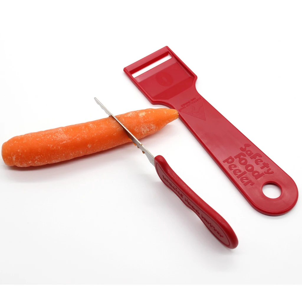 Safety Food Kutter Kiddies Food Kutter and Safety Food Peeler Twin Pack Red Safety Food Kutter Kiddies Food Kutter And Safety Food Peeler Twin Pack Red -Avanti store